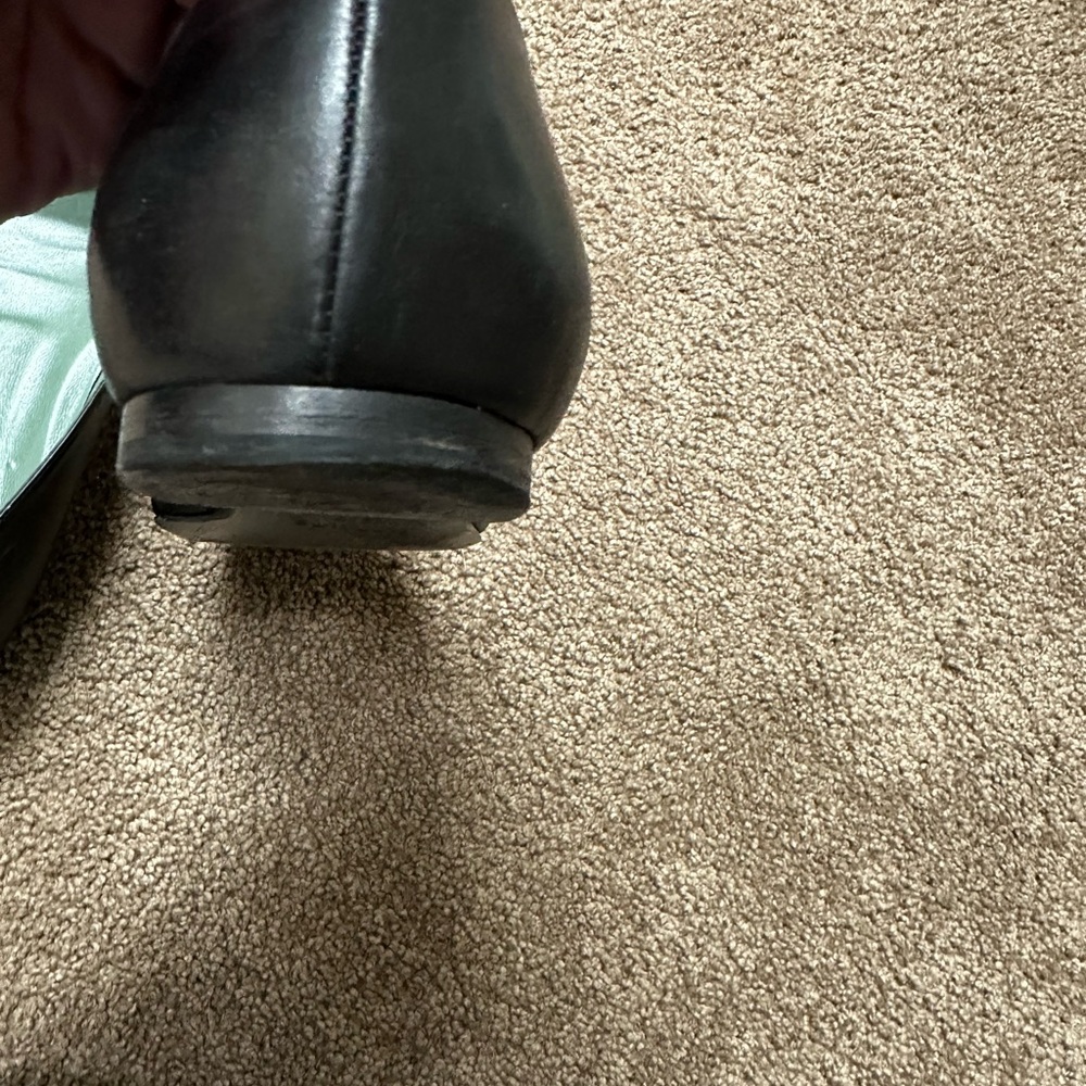 Authentic Hermes Joy Elegant Black Leather Flats - size 10 - Picture 6 of 9
